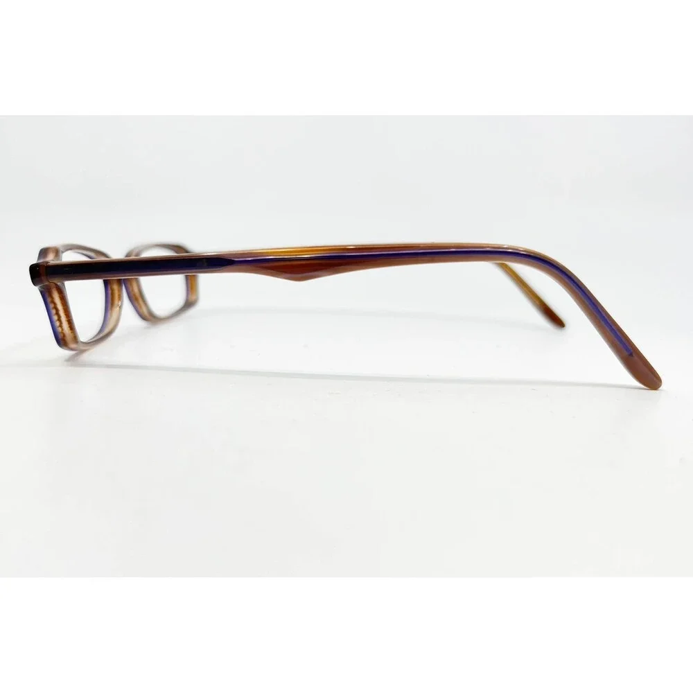 Takeo Kikuchi Eyeglasses Mens Brown Oval Full Rim Frames 45-17-140 Small